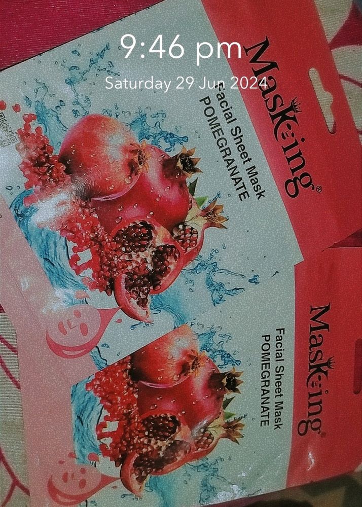 Masking Pomegranate Sheet Masks