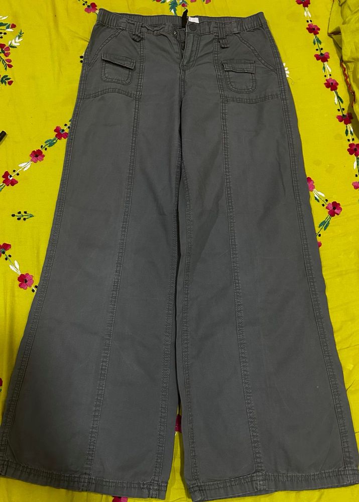 Wide Leg Olive Green Pants