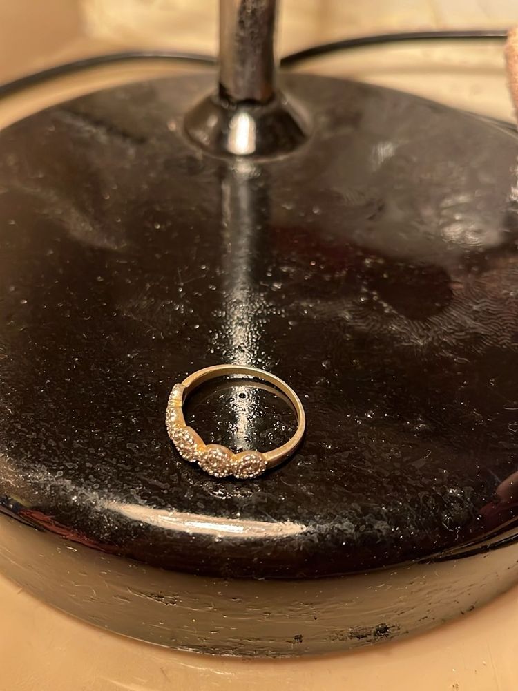 Elegant Gold Ring with AD diamonds