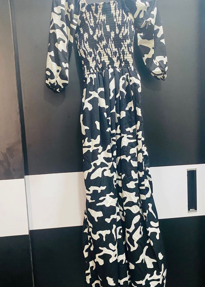 Camouflage Print Maxi Dress