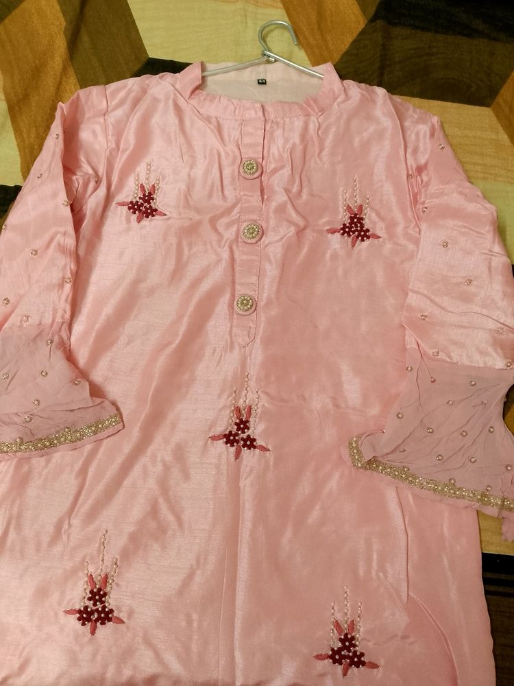 Gorgeous Party Wear Kurti With Beautiful Dupatta