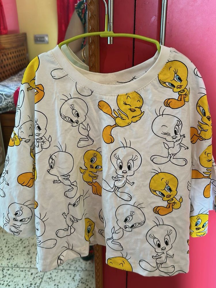 Tweety Bird Print Tee