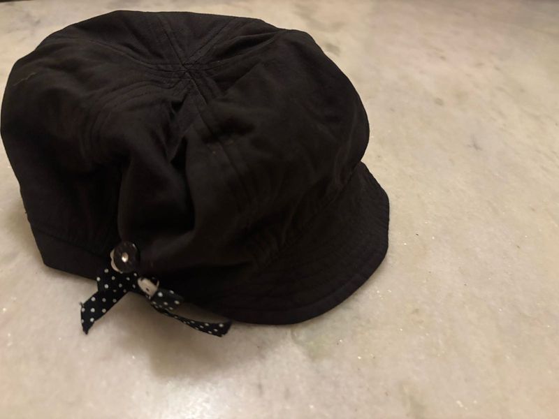 Accessorize Cute Black Cap with ribbon