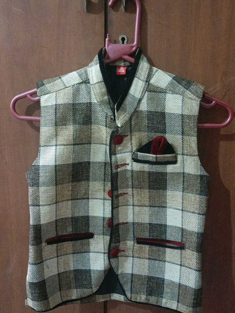Boys&#39; Checkered Waistcoat