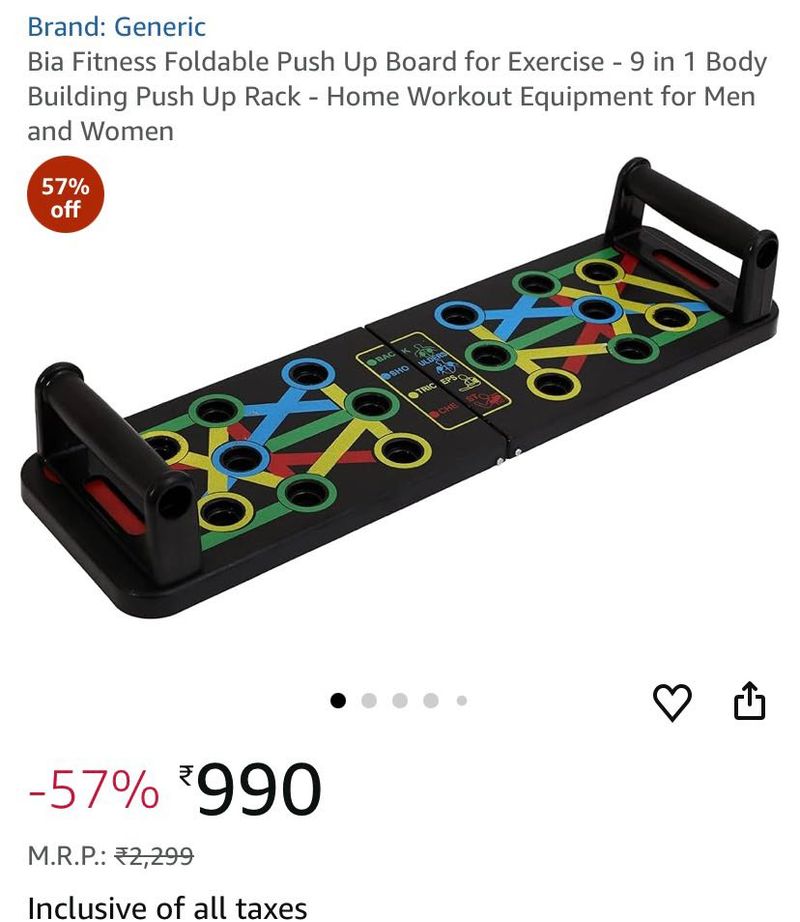 9-in-1 Foldable Push Up Board For Exercise