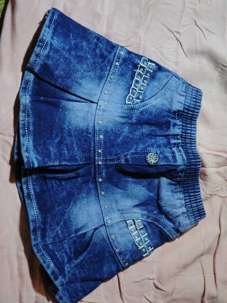 Denim Mini Skirt