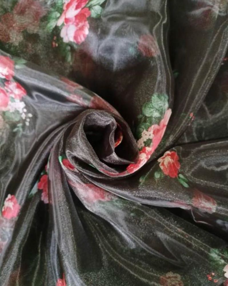 BLACK Floral Organza Saree(NEW)