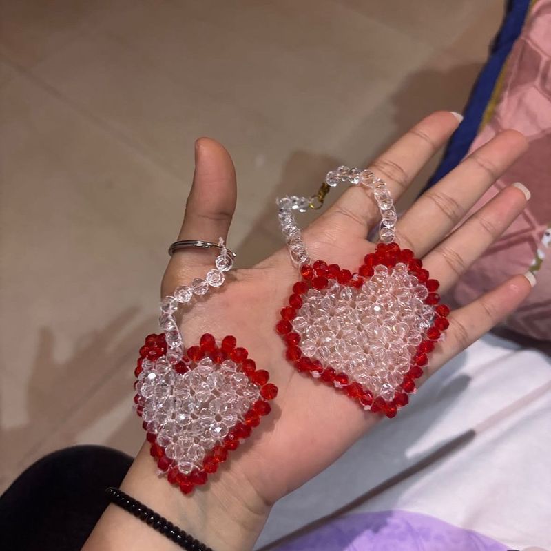 Heart Beaded Earrings