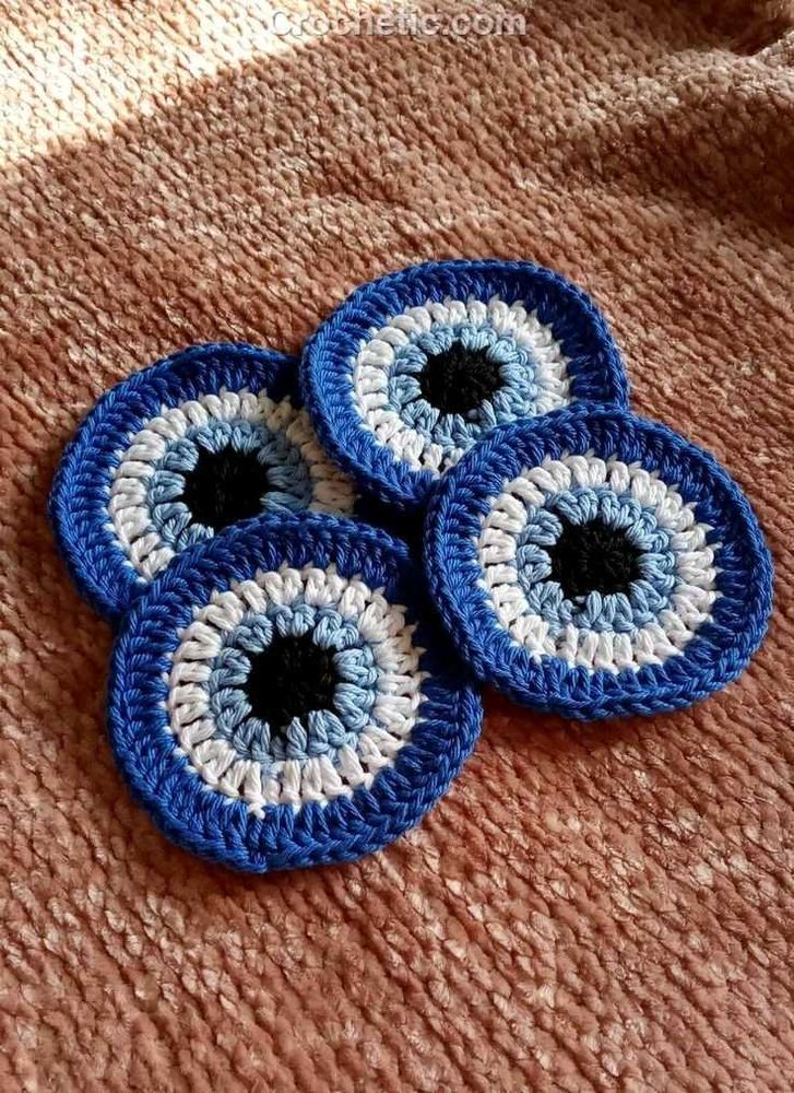 Crochet Evil Eye Cup Mate