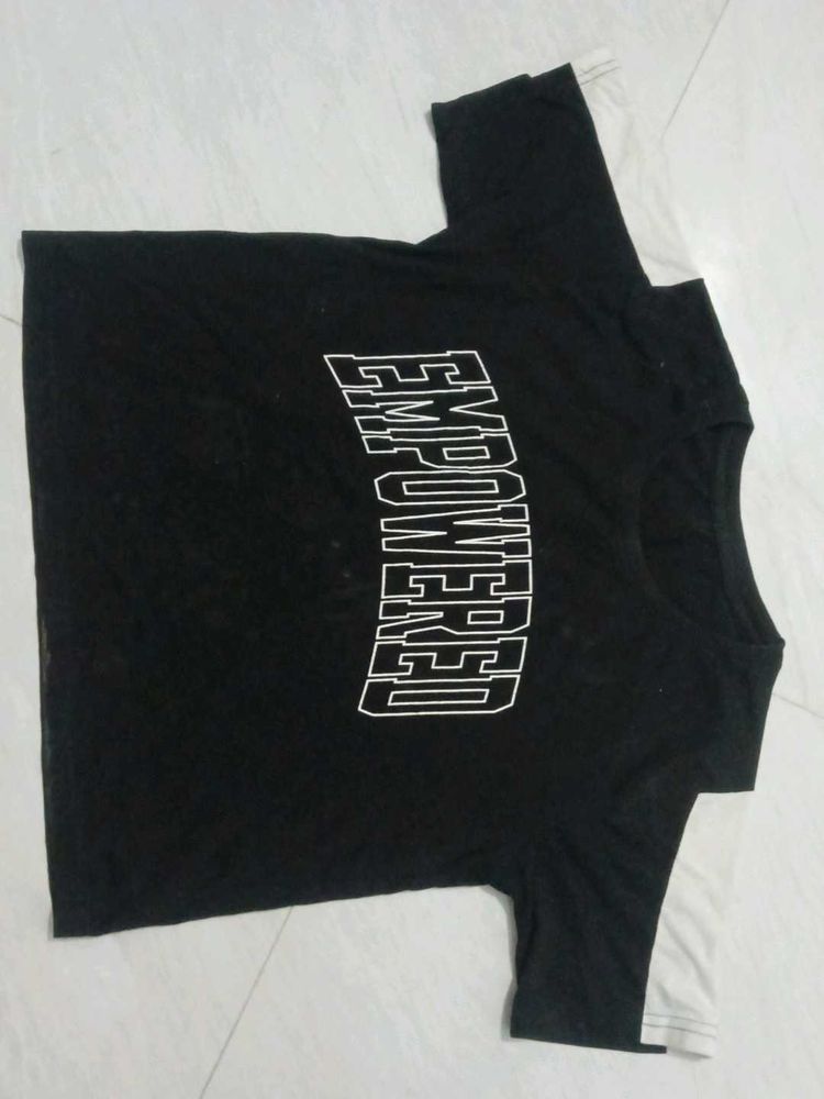 Two-Tone Black &amp; White Tee