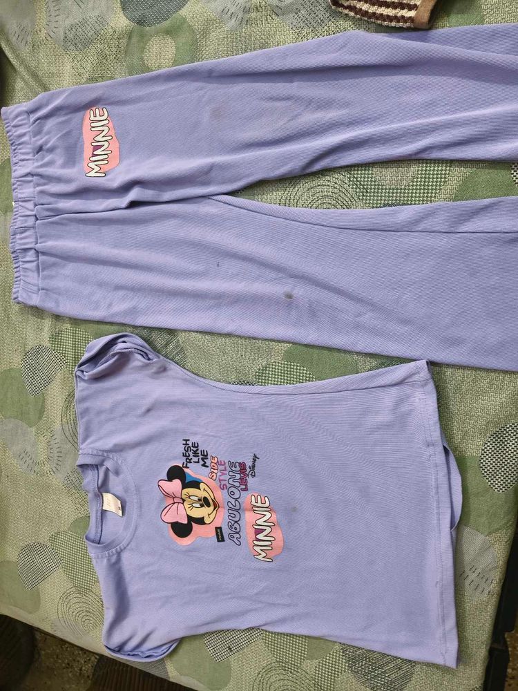 Beautiful Mickey Print Cord Set For 6-7 Year Girl