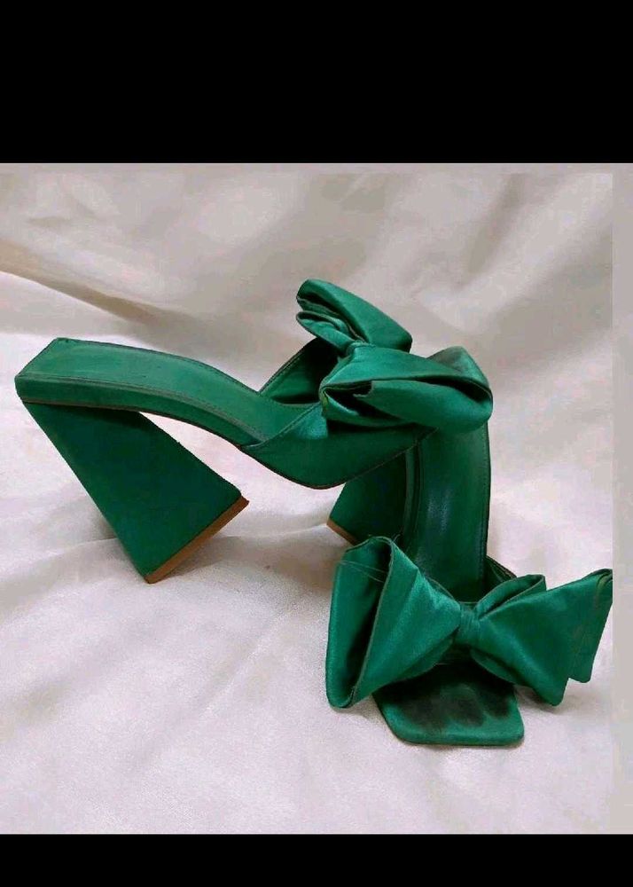 Designer Green Heels