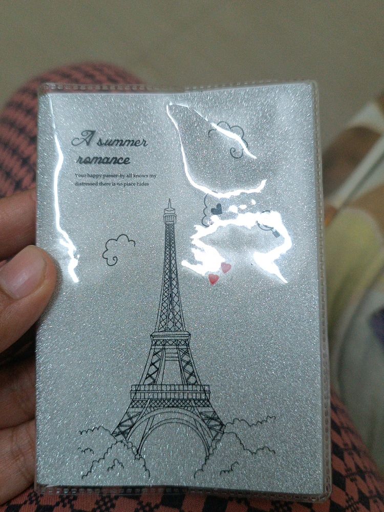 Glittering Small cute Notebook Diary - Glitter n Sparkle Paris Cover With Good Quality Paper