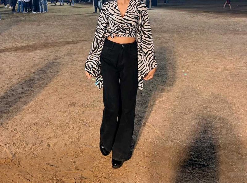 Zebra Print Crop Top