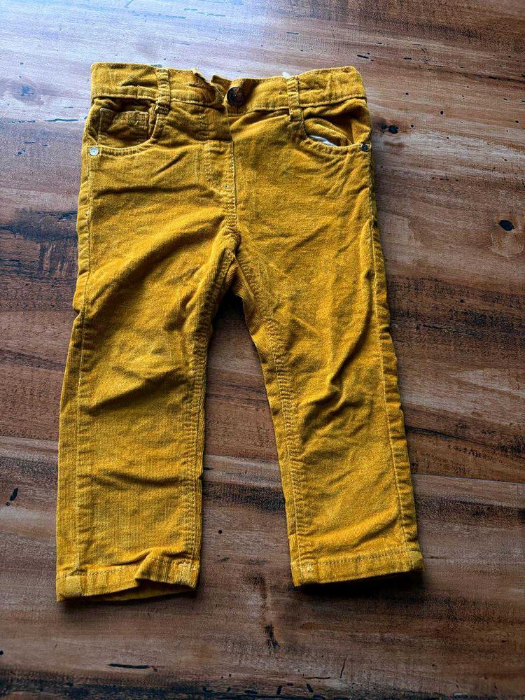 Boys Cute Mustard Corduroy Pants