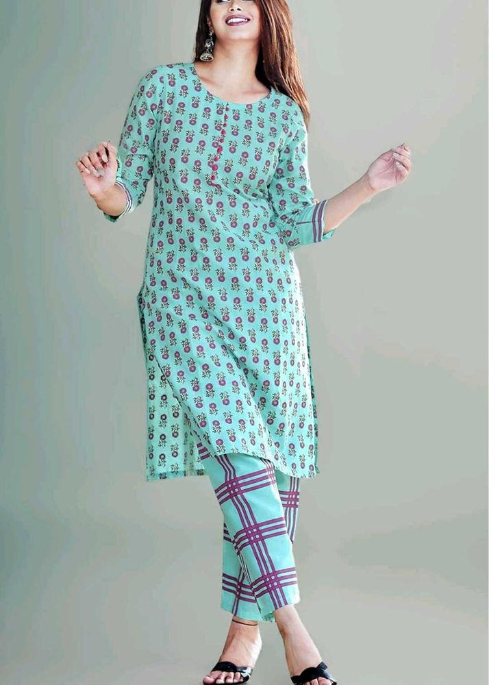 Printed Kurta Set, XL Size