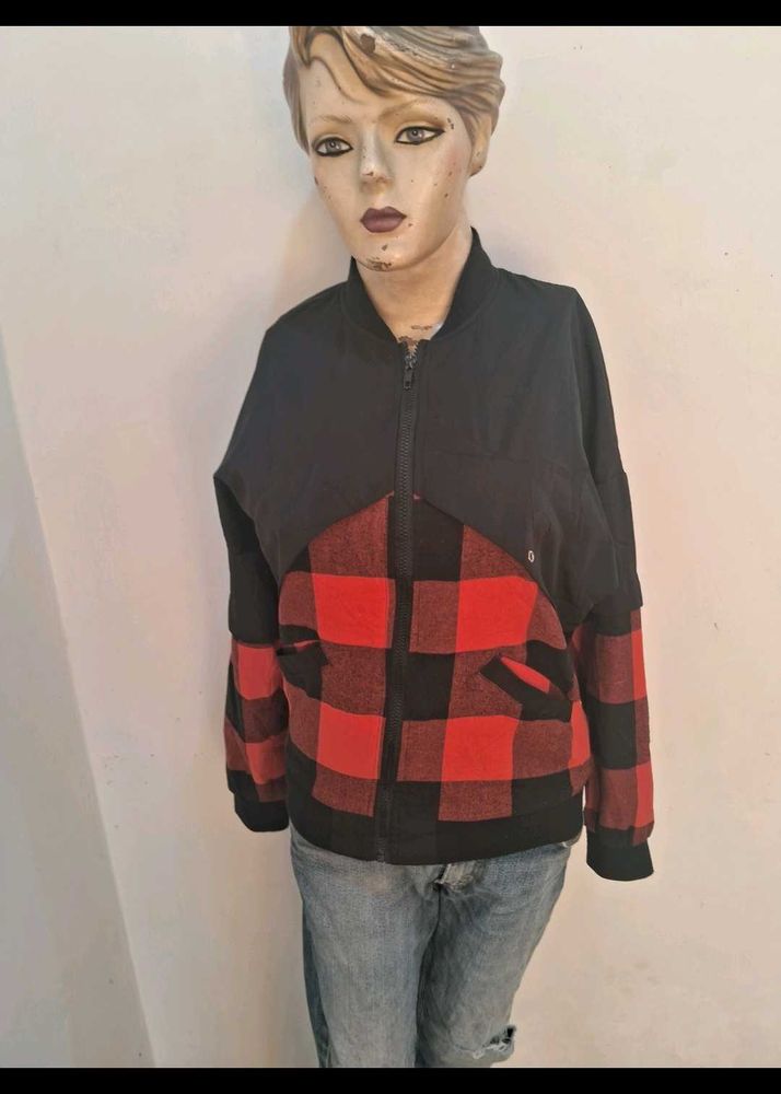 Plaid Bomber Jacket
