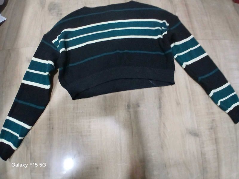 Striped Cropped Sweater