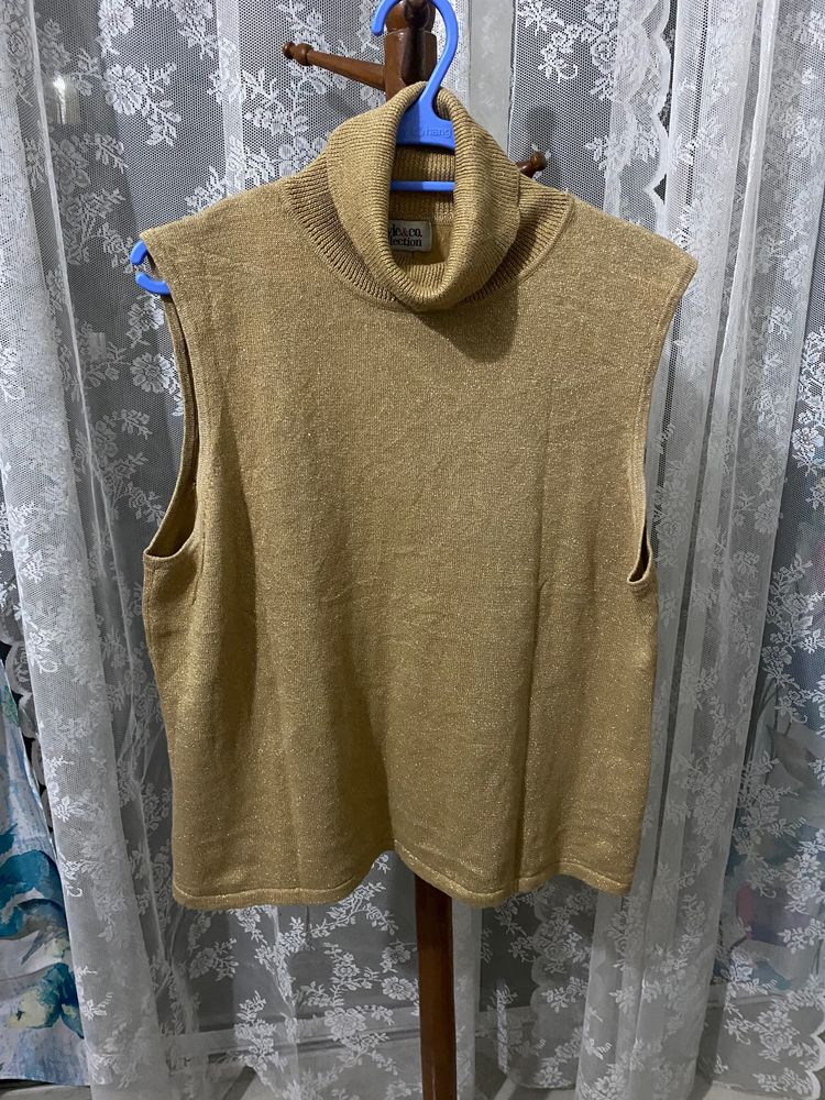 Style&amp;Co Turtle Neck Shimmer Top, Size XL