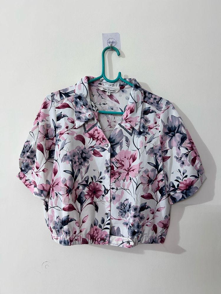 Floral Print Crop Top from Latin quarters
