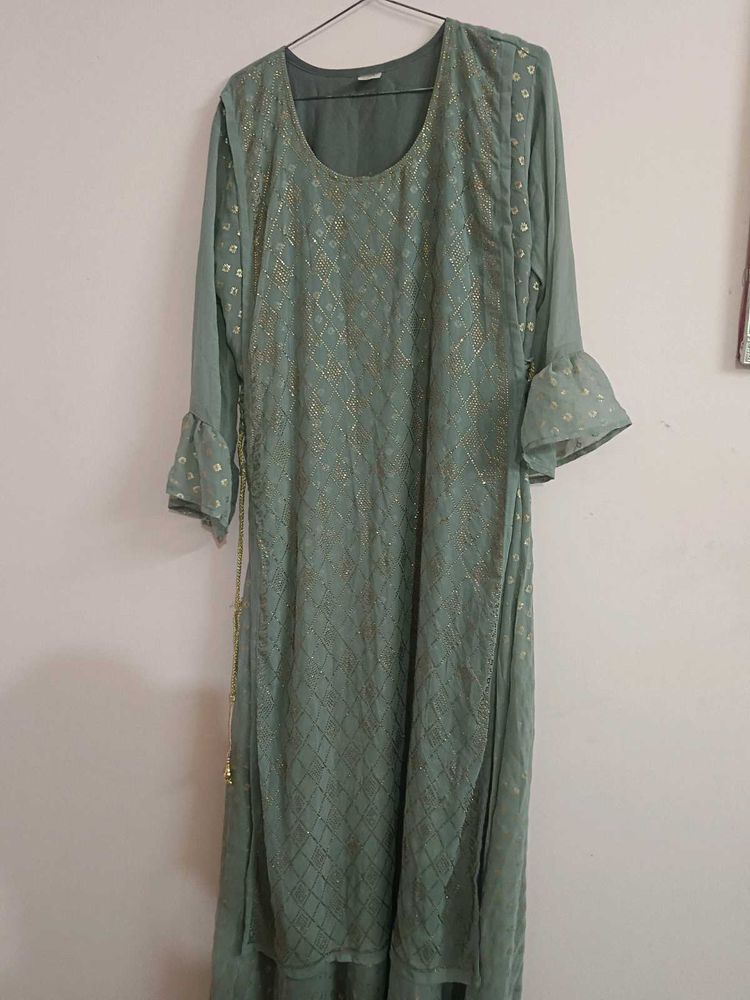 Grey  Embellished Kurti