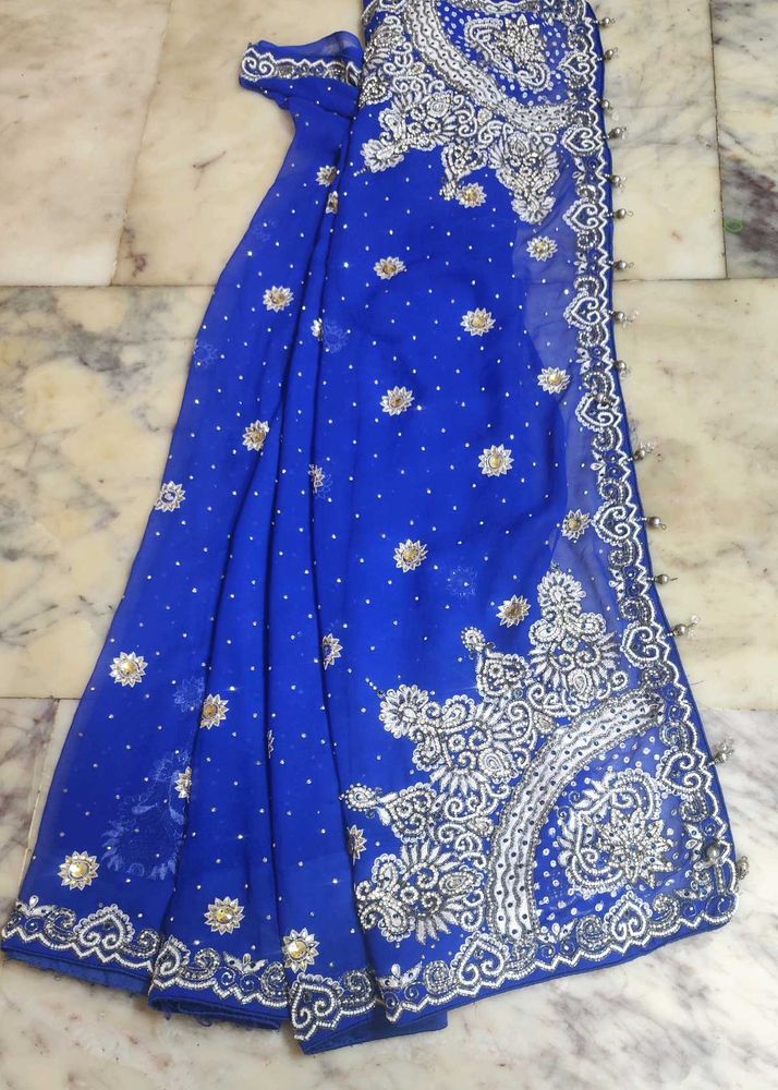 Dimond Work Saree