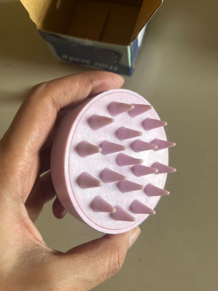 Pink colour hair scalp massager