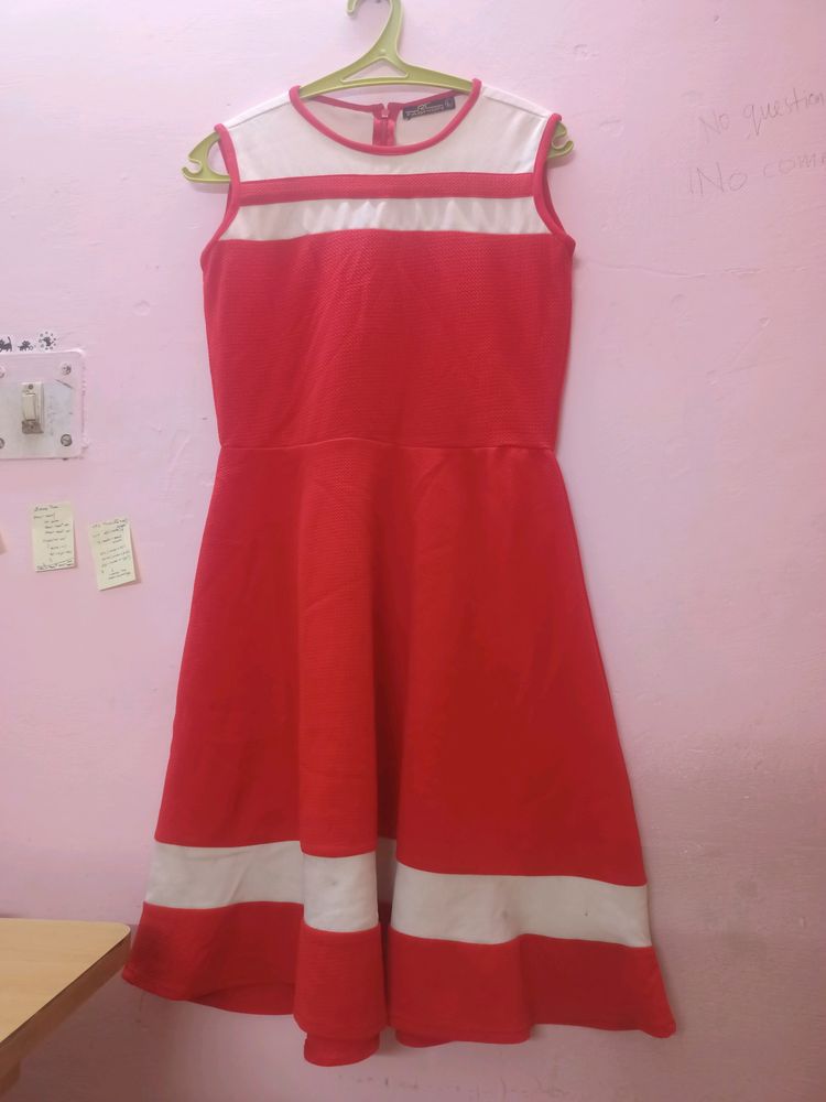 Red Elegant Frock For Girls, Women, Christmas