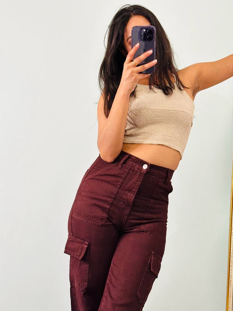 Elastic Beige Top