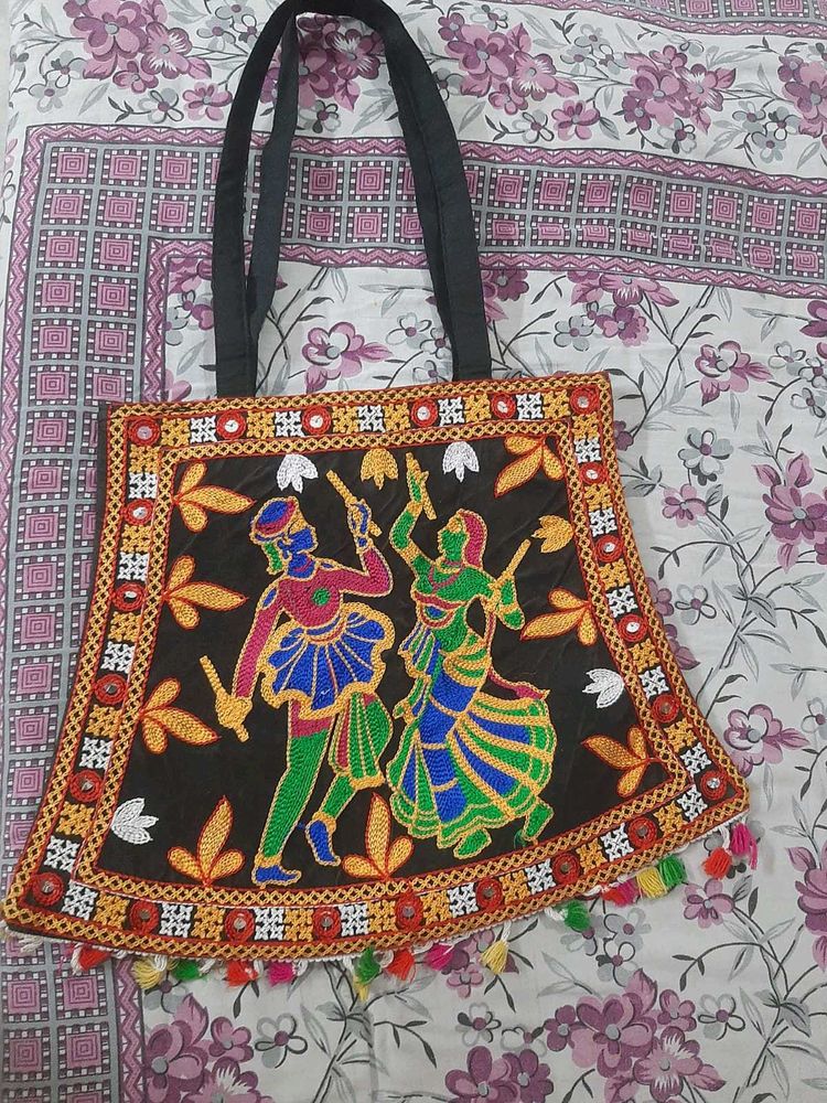 Embroidered Tote Bag
