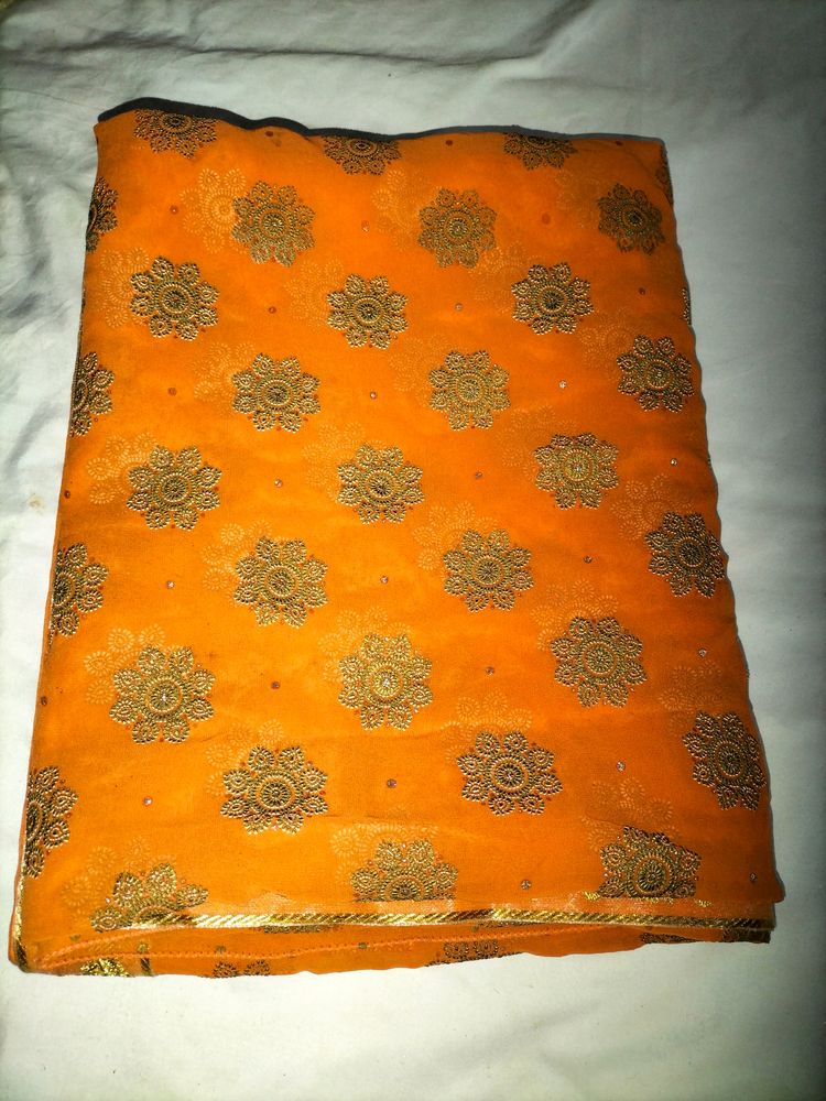 Orange Colour Saree