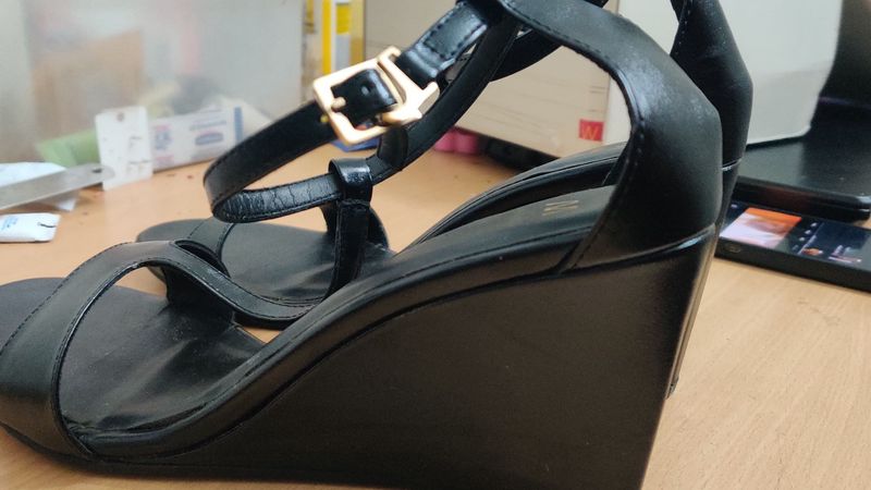 Brand New Classy Black Wedge Heels
