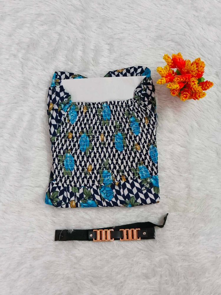 Floral Print Top with belt ,each 299 only