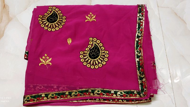 😍💖new Beautiful Pink Saree💖😍