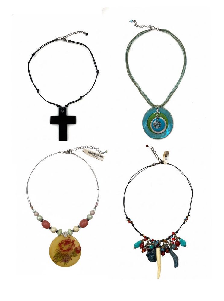 y2k vintage Necklace Set (4 Pcs)