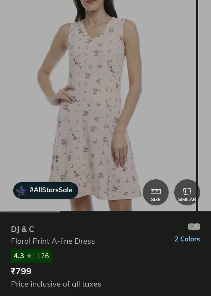 DJ &amp; CFloral Print A-line Dress
