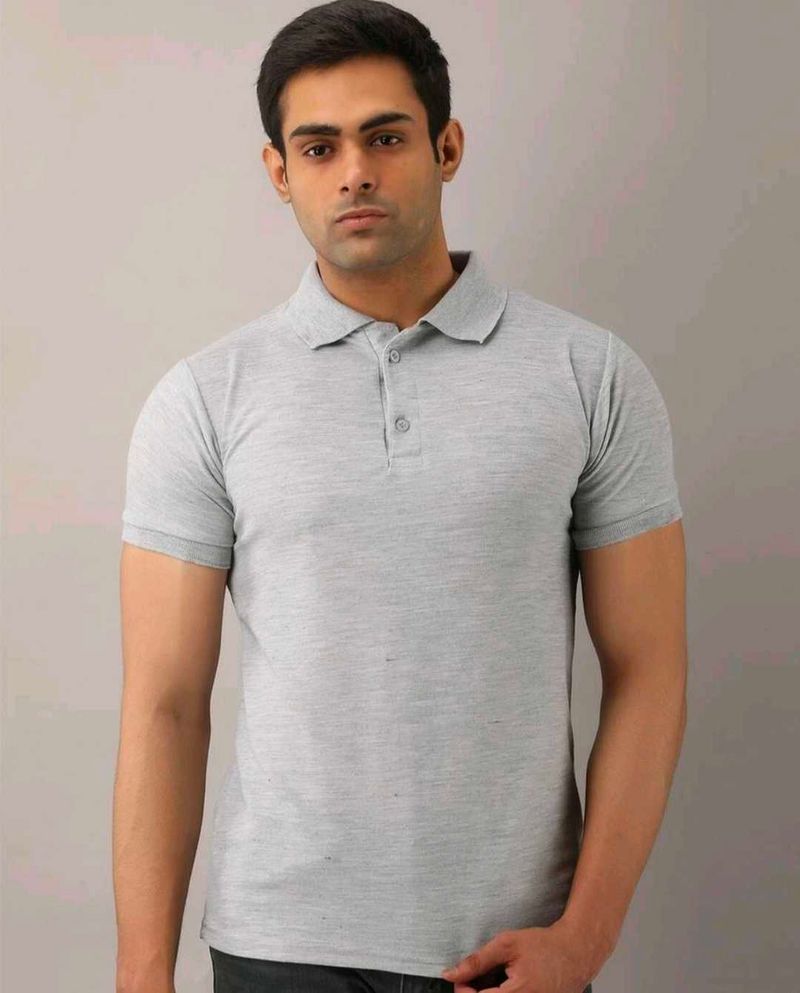 Men's Grey Polo T-Shirt