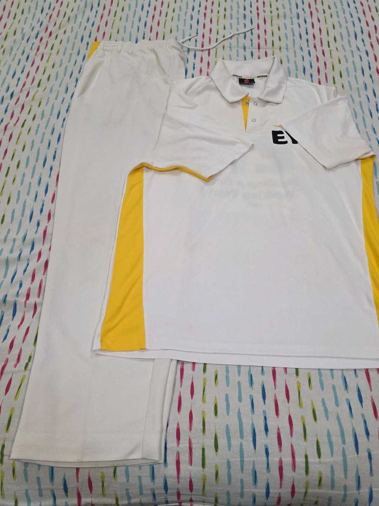 White &amp; Yellow Sports T-Shirt Set
