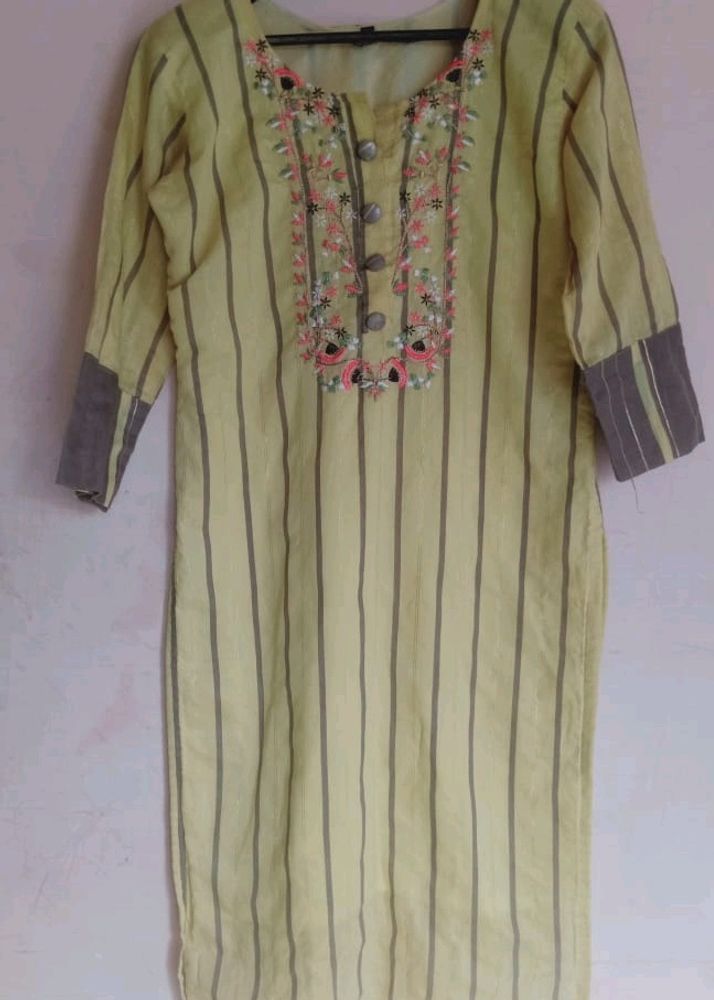 Beautiful Yellow Coloured Kurti