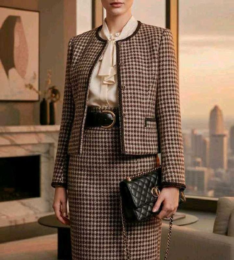 Houndstooth coat 💋