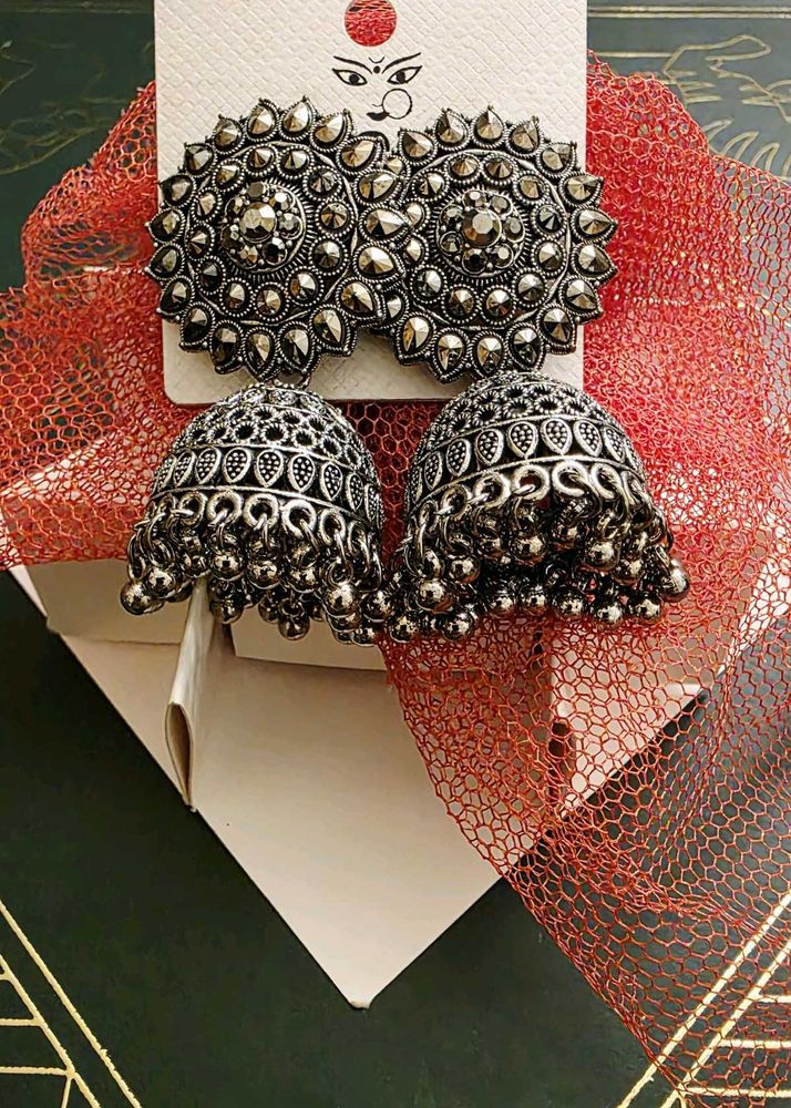 Black Kundan Earring