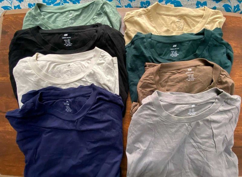 H&amp;M Regular Fit Tshirt (PACK OF 8 - XXL)
