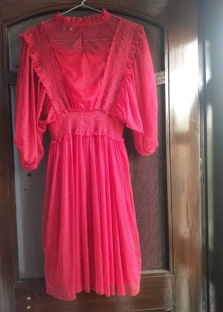 Pink Glitter Party Dress