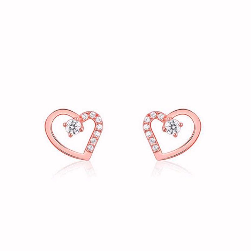 925 Real Silver Heart Earrings