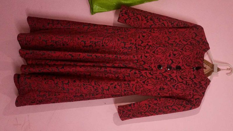 Elegant Red Floral Dress