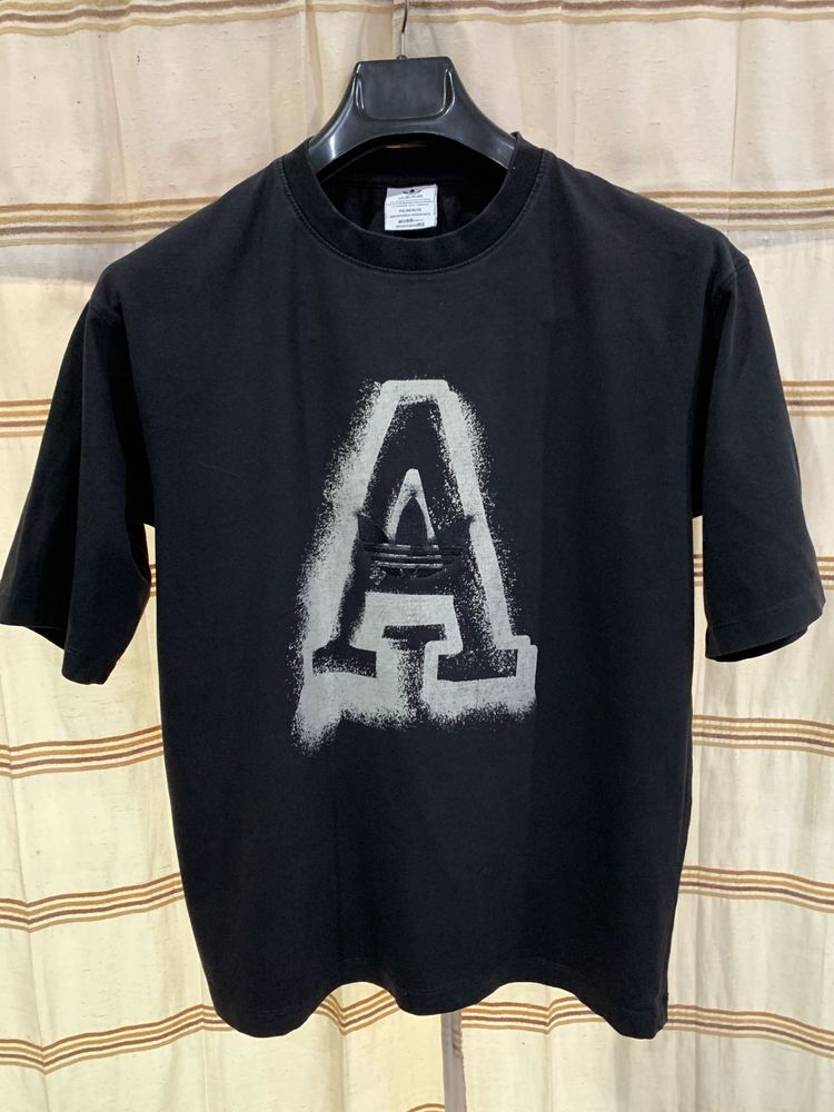 Adidas Drop Shoulder Charcoal Black Color Tshirt