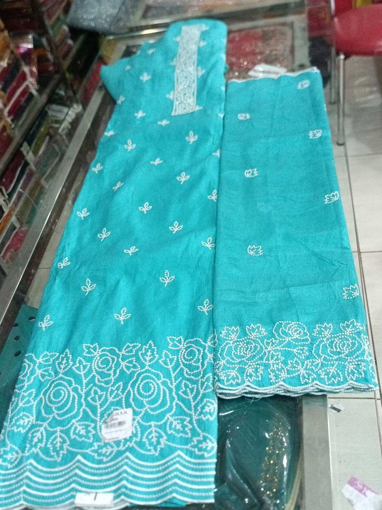 Teal Embroidered Salwar Kameez
