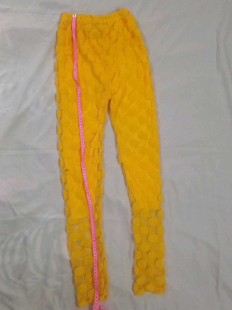 Yellow Patterned Leggings