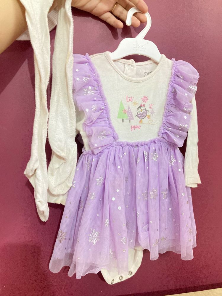Baby Girl &#39;Let It Snow&#39; Outfit