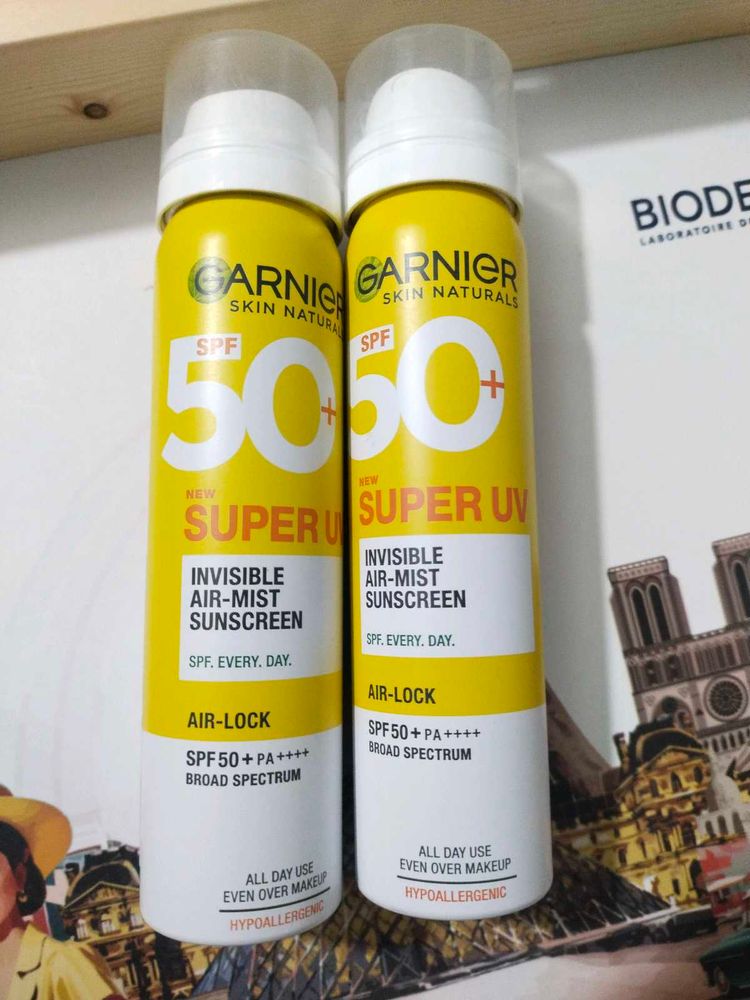 New pack of 2 Garnier Invisible Air-Mist Sunscreen